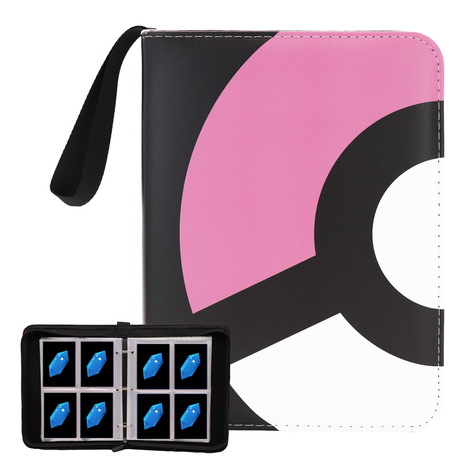 Card Binder 4-Pocket  400 Pockets Fashion Design Trading Card Holder for Sports Card enhanced Card Book Sturdy Card Holder (Pink  400 Card)