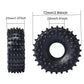 DJCRAWLER Super Soft 1.0 Pin Tires, 72x27mm Sticky Rubber Crawler Tyres for TRX4M, Axial SCX24, Black, Includes Double Layer