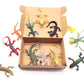 Guaishou 12pcs Artificial Reptile Lizard Figures - Multi-color Kids Gift Set for Imaginative Play