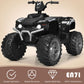 Olakids 12V Kids Ride On Atv, 4 Wheeler Electric Vehicle For Toddlers, Battery Powered Motorized Quad Toy Car For Boys Girls With Led Lights, Music, Horn, High Low Speed, Soft Start (Black)