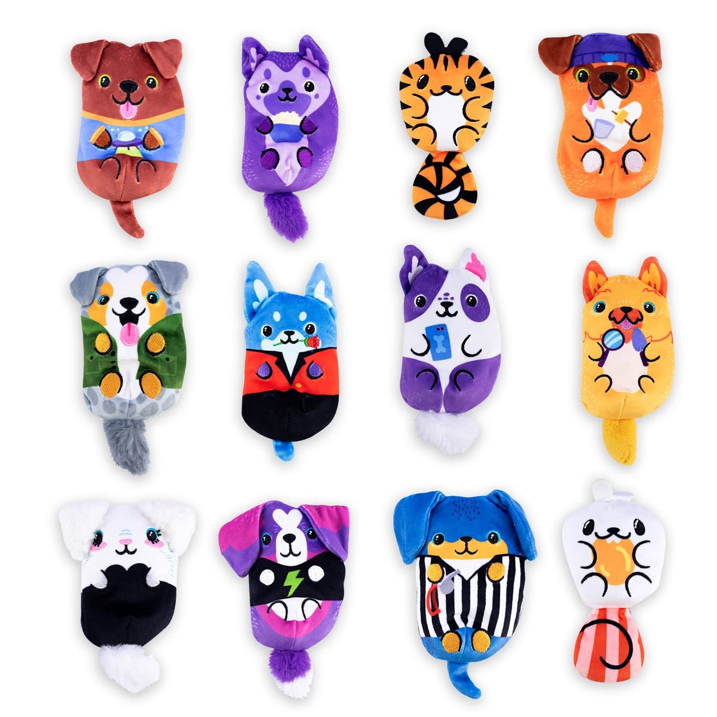 Dogs Vs Squirls - Mystery Bag - 2Pk - 4' Super-Soft & Bean-Filled Plushies! Collect These As Stocking Stuffers! Great For Advent Calendars - Great For Kids, Boys, & Girls!