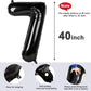 Number 70 Balloon 40 Inch Black Giant Jumbo Digit Mylar Foil Helium Balloons For Birthday Party Celebration Graduations Annivers