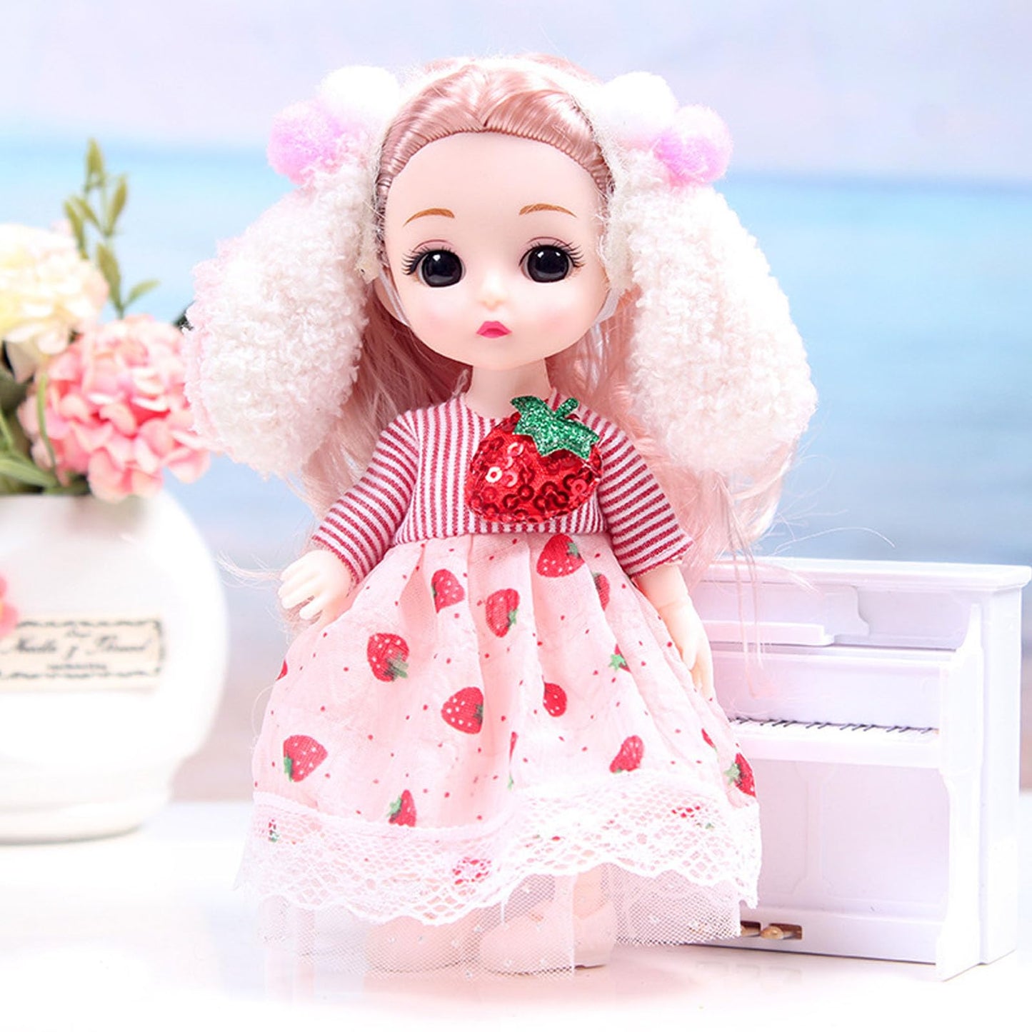 Sufeasdf 3 Pcs 6 Inch Princess Girl Mini Dolls, Small Princess Dolls, Little Girl Miniature Dolls for 3+ Year Old Girls