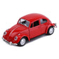 Berry President 1/32 Scale Beetle Bug Diecast Car - Red Alloy Steel Model Toy for Kids/Gifts