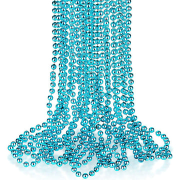Light Blue Bead Necklaces, 30'' (Pack of 50) - Vibrant Design, Perfect for Weddings, Parties, Events, Gatherings, & Gifts