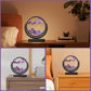 E-SHIDAI Moving Sand Art Picture in Motion Round Glass 3D Deep Sea Landscape, Dynamic Sand Art Sandscapes, Sensory (7in,Purple)