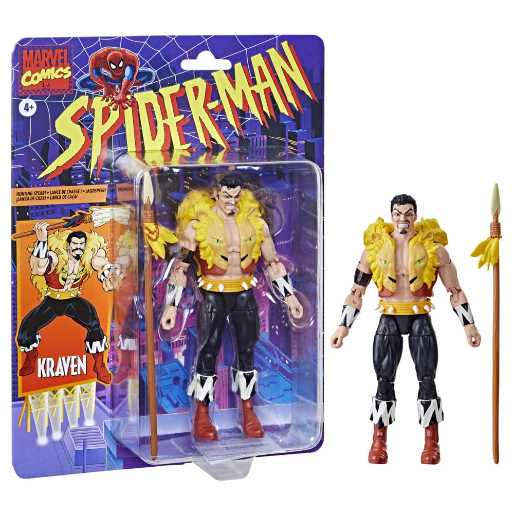 Hasbro Kraven Figure - Marvel Comics, 15cm, Multicoloured, Plastic, Model F7126