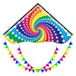 Honbo Lollipop Kite For Adults And Kids,Easy Flyer Large Kite With 2X11.5Ft Detachable Tails, The Easiest Single Line Beach Kite