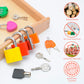 Mikneke Montessori Lock And Key Toy Set For Toddlers, Toy Keys Homeschool Preschool Learning Activities, Wooden Montessori Materials Learning & Education Toys For 3+ Year Old Kids