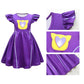 SHELOVESIT Girls Superhero Cosplay Costume Kitties Dress Movie Character Cat Dress Up Outfits - 110cm/3T-4T - Purple