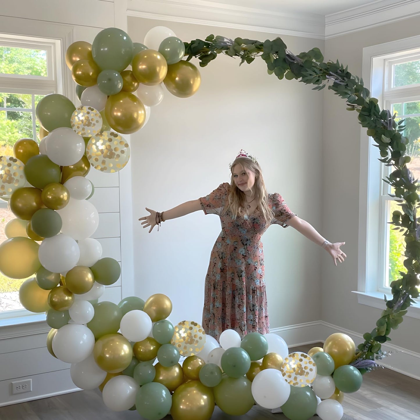 Sage Green Gold White Party Balloons 84Pcs Gold And Olive Green For Wedding Engagement Anniversary Baby Shower Birthday Supplie For 16Th 18Th 21St 30Th 40Th