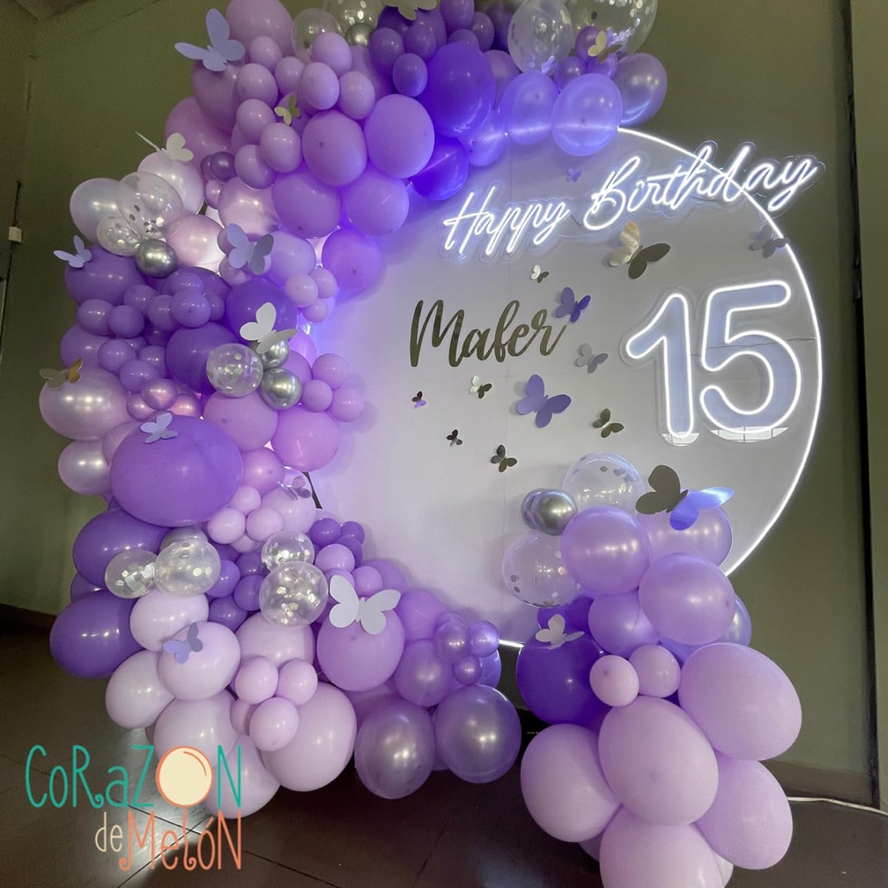 Purple Party Balloons Set, 12Inch Lavender Balloons Pastel Purple Lilac Balloons Purple Metallic Confetti Purple Balloons For Gi