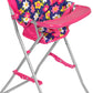 Fash N Kolor - Baby Doll High Chair With Tray, Fits Up To 18 Inch Baby Dolls, Flower Print Toddler Furniture Toy High Chair For Dolls Toys Easy To Fold For Compact Storage
