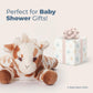 Bearington Baby Patches Plush Stuffed Animal Giraffe With Rattle, 8 Inches