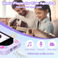 Kids Phone Toy Gift for Girls 3 4 5 6 7 8 Years Old, Toddler Smart Phone Dinosaur Learning Toys - Pretend Play Phones with Educa