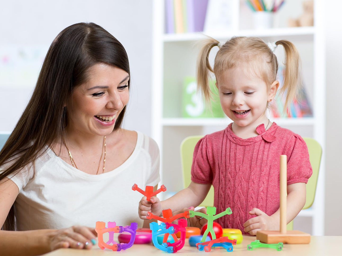 BlissfulTie Magnetic-People-Magnet-Men Toys, Magnetic Travel Toys Portable, Clever Fun Magnets for Kids, Colorful Fridge Magnets