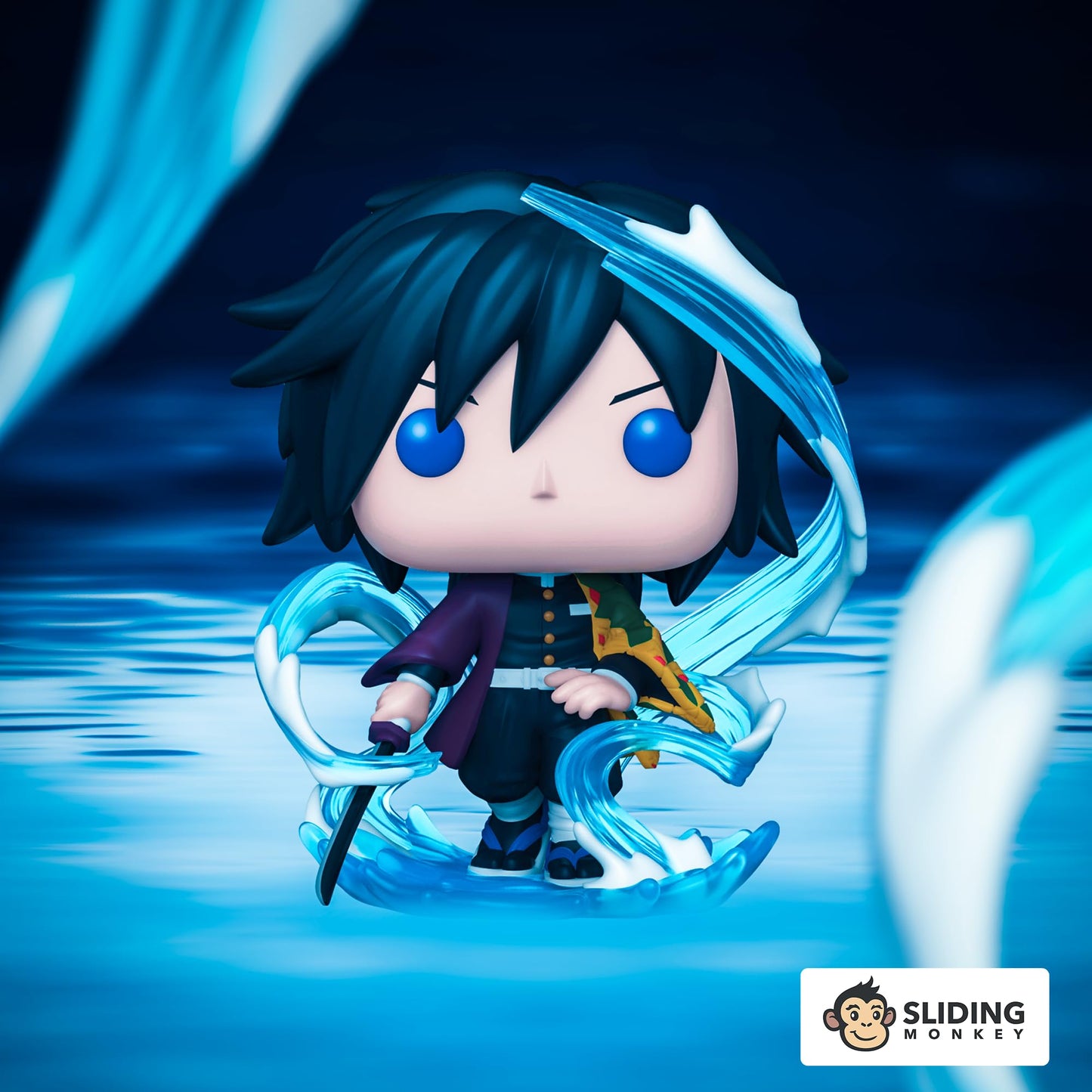 Funko Giyu Tomioka Pop Figure - AAA Anime Exclusive - Blue and White - Model 51721