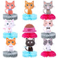 Chinco 9 Pcs Cat Party Centerpieces for Tables Cat Birthday Party Decorations Honeycomb Cat Party Supplies Cat Party Favor Table