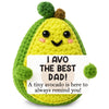 GiftMark Dad Gifts from Daughter Son Positive Crochet Avocado Funny Emotional Cheer Support Crochet Mini Handmade Birthday Gift for Dad Men