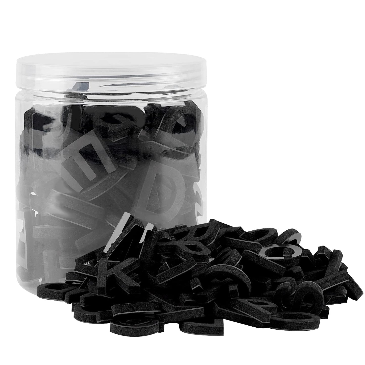 Lzttyee Decorative Magnetic Eva Alphabet Letters/Arabic Numerals For Refrigerator/White Board (117Pcs Letters Black)