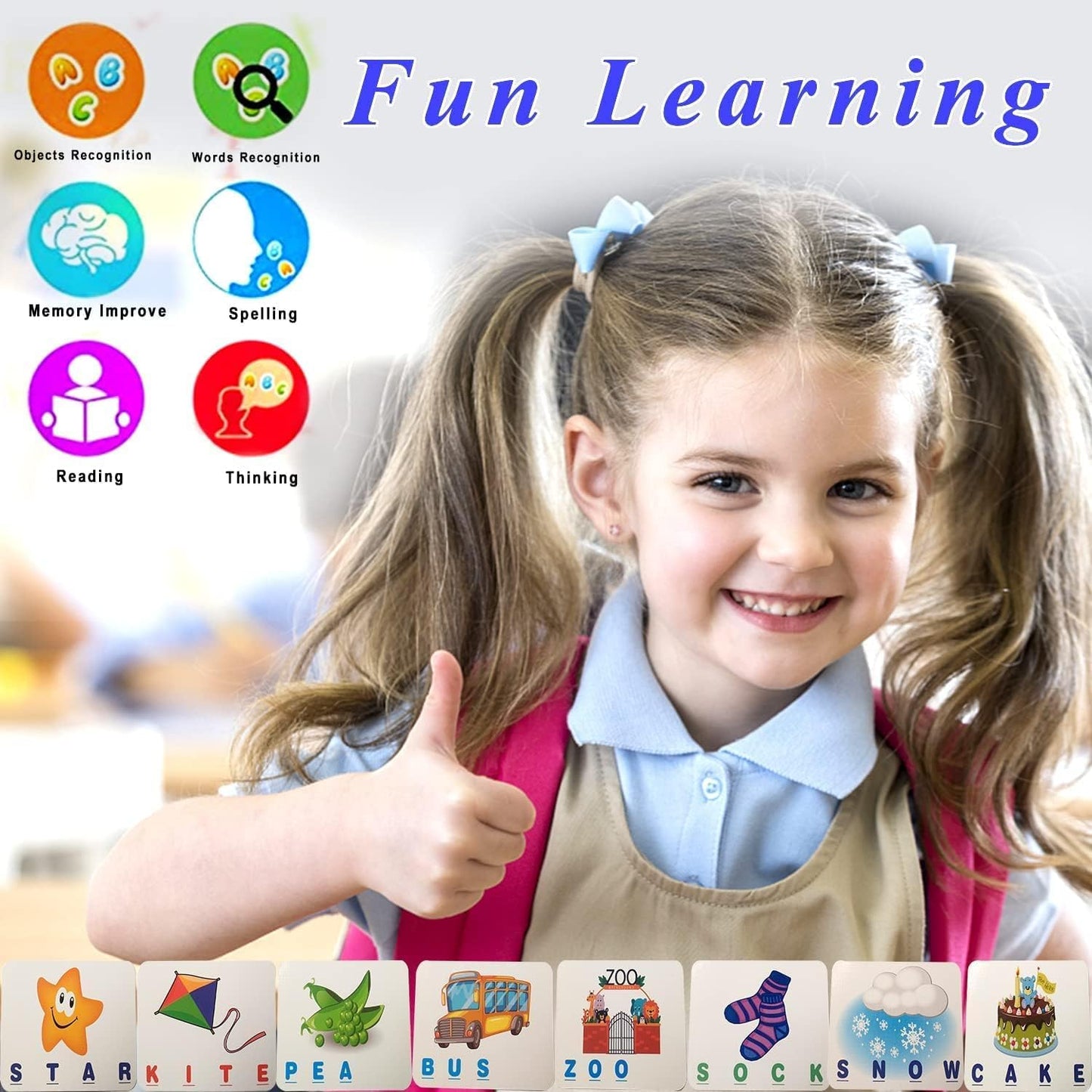 Matching Letter Spelling Games For Kids - Educational Learning Toys For 4 5 6 Year Old Boys Girls Gifts