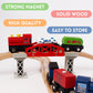 Woodenedu Wooden Train Sets For Toddlers, 9 Pcs Train Toy Magnetic Sets Fits Brio, Thomas, Melissa And Doug, Kids For Boys Girls