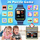 Smart Watch For Kid Age 4 5 6 7 8 9 10 Boys Girls Learning Toy With 26 Puzzle Game 1.69' Touch Screen Hd Camera Video Music Player Alarm Clock Storybook Pedometer Christmas Birthday Gift Idea (Blue)