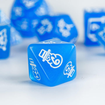 HDdais Christmas Dice 7-Die Polyhedral DND Dice with Christmas Tree and Snowman Pattern Adapted for Dungeons and Dragons MTG Tab