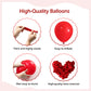 Fotiomrg 110Pcs Red Balloon Garland Arch Kit, 18 12 10 5 Inch Red Latex Balloons Different Sizes Pack For Birthday Graduation Ba