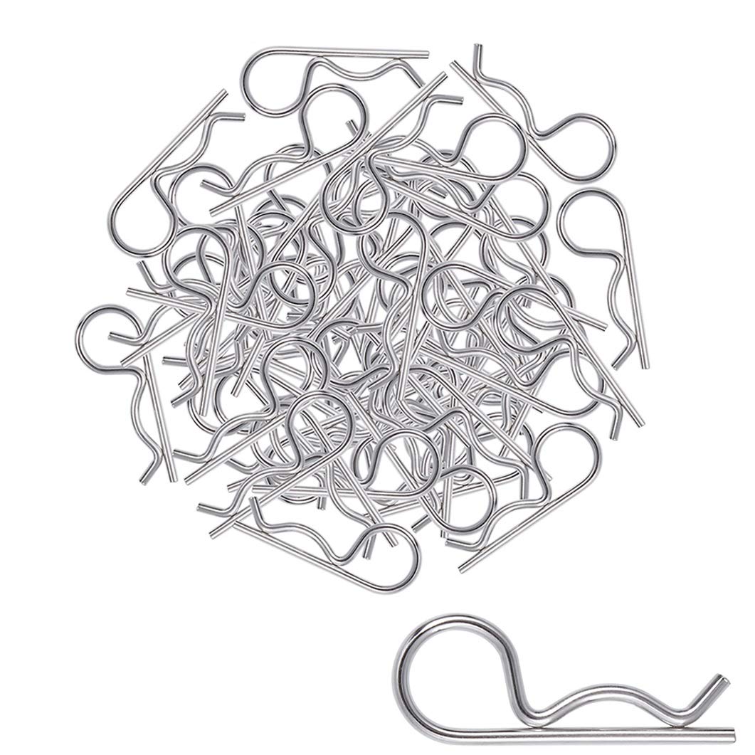 100PCS Universal Flat RC Body Clips Pins for All 1/10 Scale Traxxas Redcat HPI Axial HSP RC Car Parts Truck Buggy Shell Parts,Re