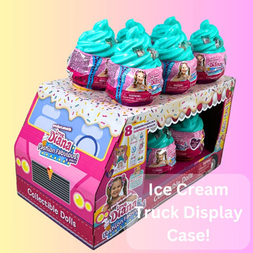 Love, Diana, Fashion Fabulous Series 2 Collectible 3.5 Inch Dolls With 2 Gosutoys Stickers - Adorable Mint Ice Cream Cones - Sur