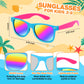 Gifts2U Kids Sunglasses Bulk Party Favors for Kids Ages 3-8, 48 Pack Rainbow Neon Sunglasses for Boys Girls with UV400 Protectio