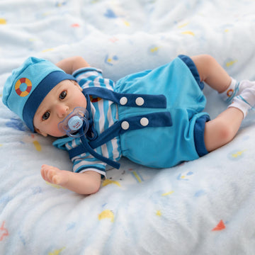 Fancci Realistic Reborn Baby Dolls Boy,18 Inch Lifelike Newborn Baby Doll Real Life Baby Dolls Soft Weighted Reborn Doll Christm