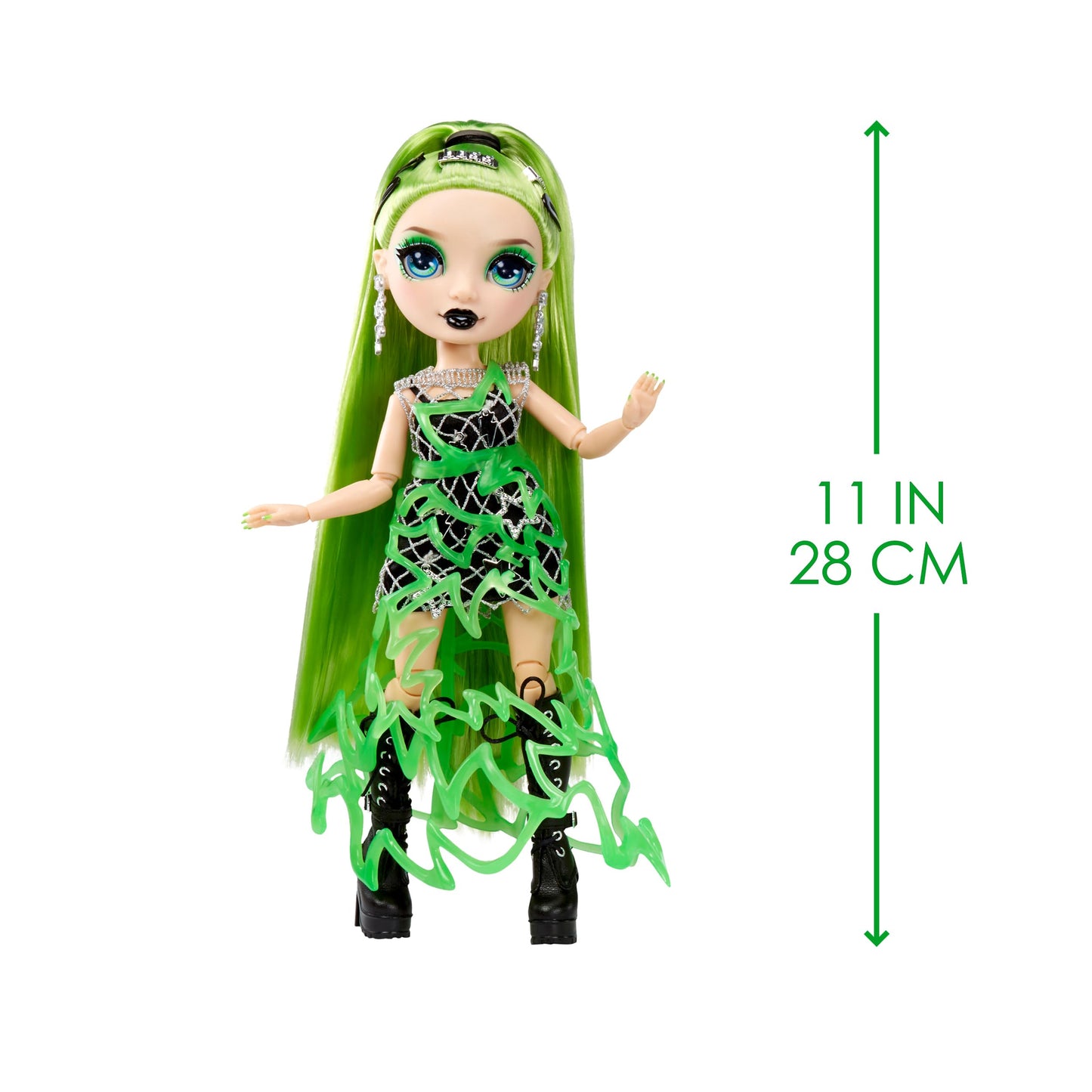 Rainbow High Fantastic Fashion Jade Hunter - Green 11” Fashion Doll And Playset With 2 Complete Doll Outfits, And Fashion Play Accessories, Great Gift For Kids 4-12 Years Old