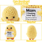 Zlsptk Positive Crochet Animals Duck Emotional Support Plush Funny Gift For Women Friends Mom Birthday Emotional Support Doll Kn