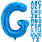 Toniful 40 Inch Large Blue Letter G Balloons Giant Alphabet Letter Balloons,Foil Mylar Big Balloons For Birthday Party Anniversa