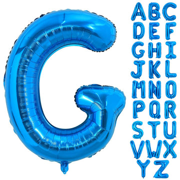 Toniful 40 Inch Large Blue Letter G Balloons Giant Alphabet Letter Balloons,Foil Mylar Big Balloons For Birthday Party Anniversa