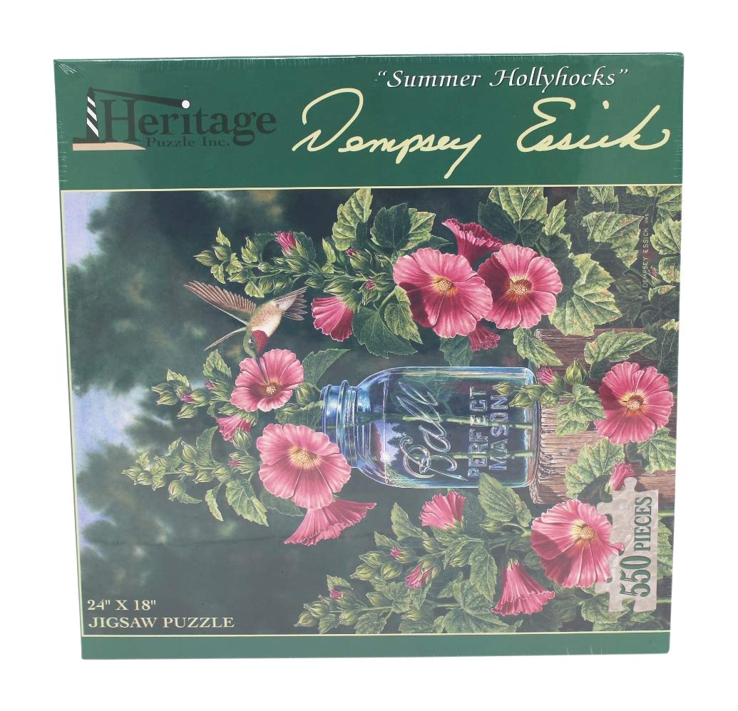 Heritage Summer Hollyhocks Jigsaw Puzzle
