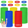 THXIY 100PCS Silicone Rubber Bracelet Bracelets Wristbands Wrist Bands for Kids Youth Teens Boys Gilrs, Children's Bulk Bracelet