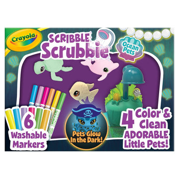 Crayola Scribble Scrubbie Glow Lagoon Pets, Sea Animal Toys, Gifts For For Boys & Girls, 3+
