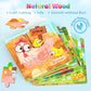 Zeoddler Wooden Puzzles for Toddlers, 8 Pack Farm Animal Jigsaw Puzzles for Kids3-5, 9 Pieces Preschool Learning Activities, Lea