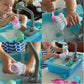 The Bubble Factory SPLASHFUN Wash-up Kitchen Sink Play Set, Color Changing Play Cups & Accessories, Running Water Pretend Play,