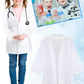 Flotory 10 Pcs Kids Doctor White Coat Scientist Suit Surgeon Suit Uniform Doctor Lab Coat For Boys Girls Career Day Halloween Pr