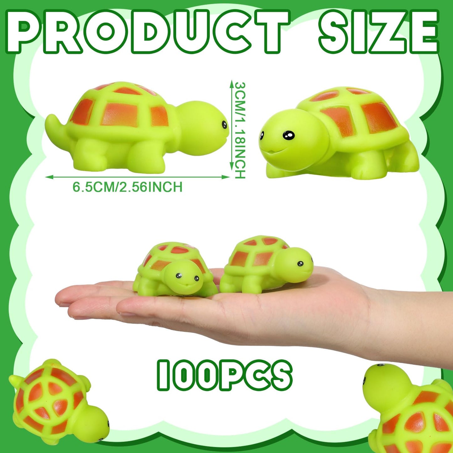Syhood 50 Pcs Mini Rubber Turtle Bath Toy Screaming Sound Rubber Turtle In Bulk Bathtub Toys Squeaky Preschool Bath Toys For Sho
