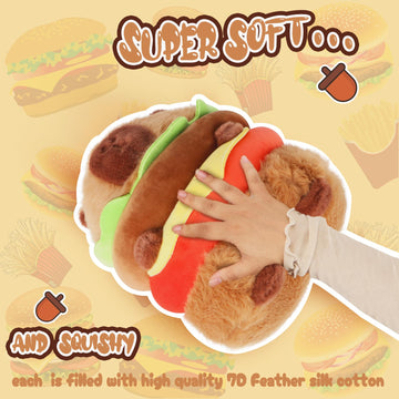Chdblock Hamburger Capybara Cute Capybara Stuffed Animal Capybara Plush Toys Kawaii Capybara Capybara Plushie The Best Birthday