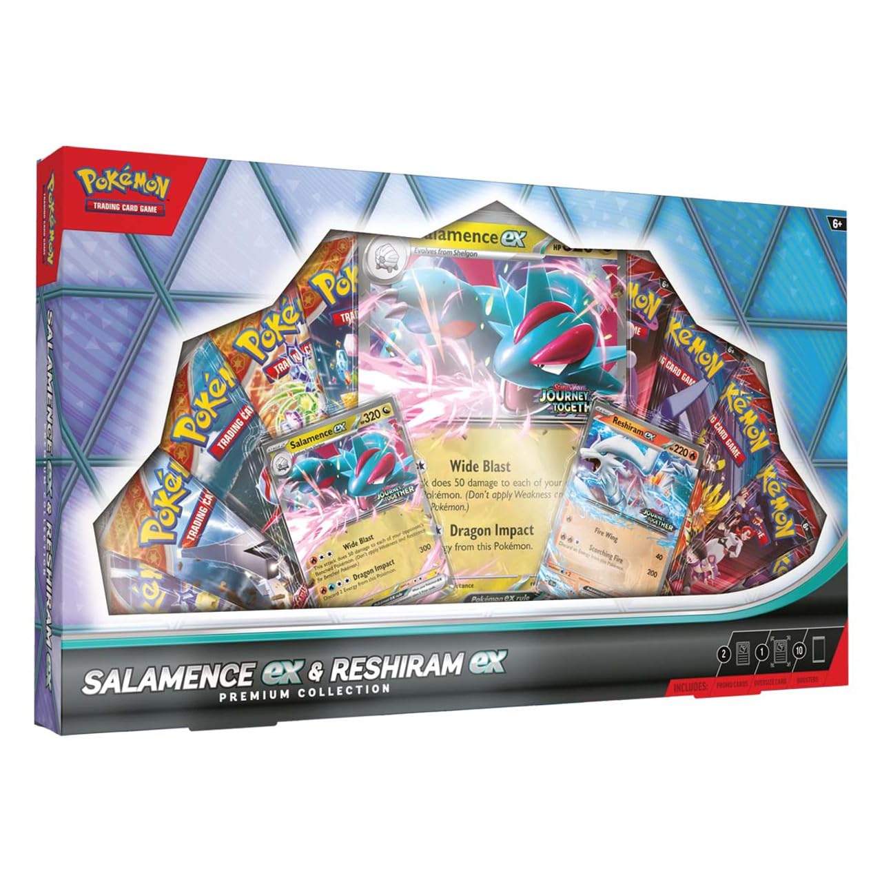 Pokemon TCG Salamence ex & Reshiram ex enhanced Collection Box