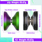 MAGICYOYO Pack of 2 Finger Spin Trick Yoyos  V10 Purple Green & K2 Black Responsive Yoyos for Kids Beginners  Unresponsive Yoyo Bearings Kit for mature-themed Professional +12 Strings  Yoyo Case Storage Bag