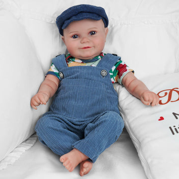 BABESIDE Reborn Baby Dolls Boy - 20 inch Handmade Realistic Soft Vinyl Body Life Like Realistic Newborn Baby Dolls for Girls Boy