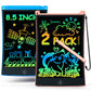 Bravokids 2 Pack Lcd Writing Tablet With 4 Stylus, 8.5 Inch Colorful Doodle Board Drawing Pad For Kids, Travel Games Activity Learning Toys, Birthday Gift For Age 3 4 5 6 7 8 Year Old Boys Girls