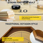 30 Inch Tournament Crokinole Board Game, 2 In 1 Crokinole And Checkers With 26    Playing Surface, Metal Pegs, Wooden Octagon Ca
